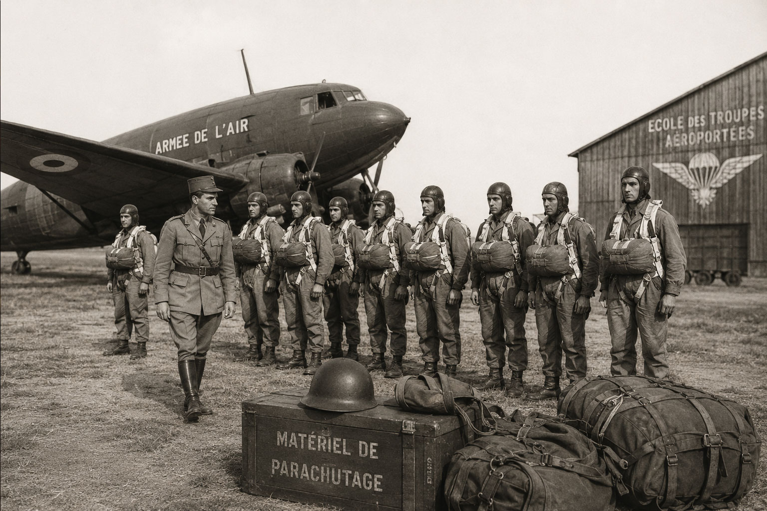 Origines des parachutistes français